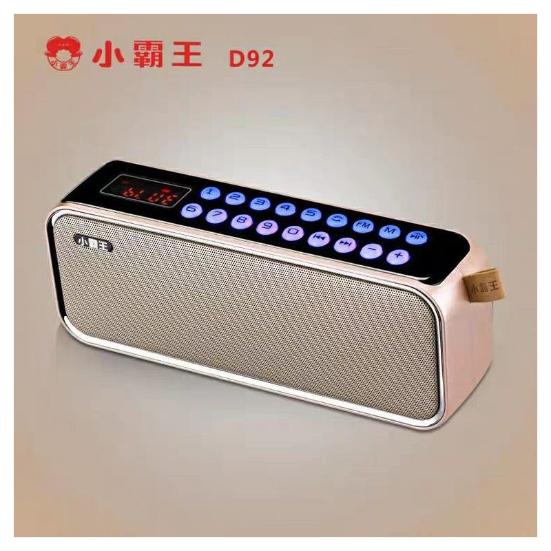 Портативная Bluetooth-колонка Subor D92 с FM-радио, 2 динамика, металлический корпус, усиленный бас
