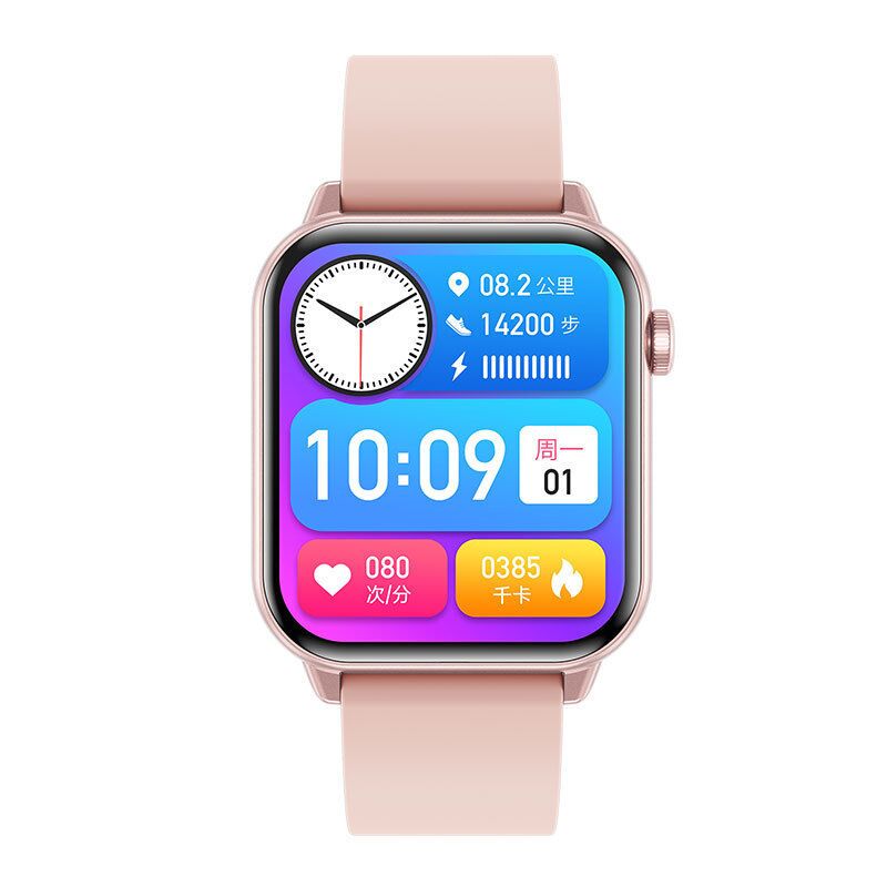 Смарт-часы ZW64 тонкие, экран AMOLED 1,85″, звонки по Bluetooth 5.3, пульс, давление, SpO2