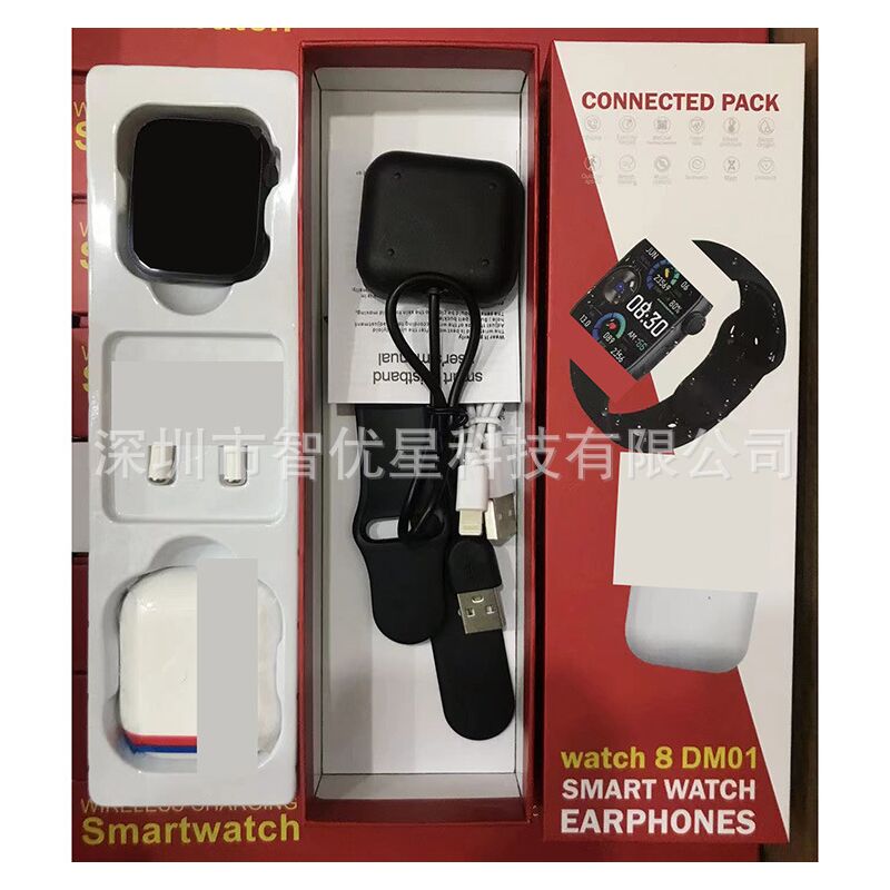 Набор 2 в 1: смарт-часы ZIUXI DM01 и Bluetooth-наушники i12, экран 1,44", пульс, звонки