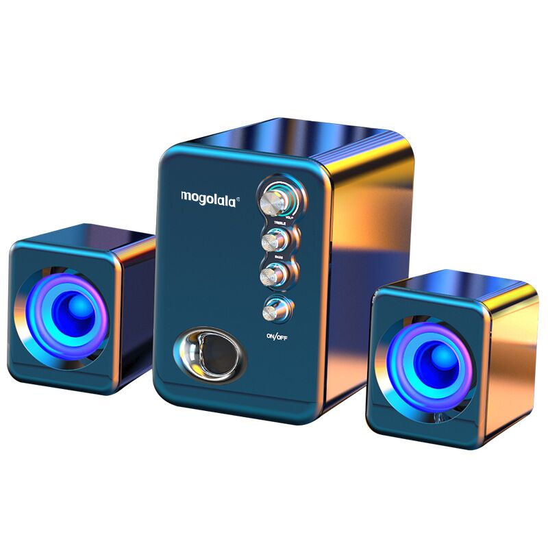 Компьютерные колонки 2.1 mogolala Q8 с сабвуфером, питание от USB, 11 Вт, варианты с Bluetooth и подсветкой