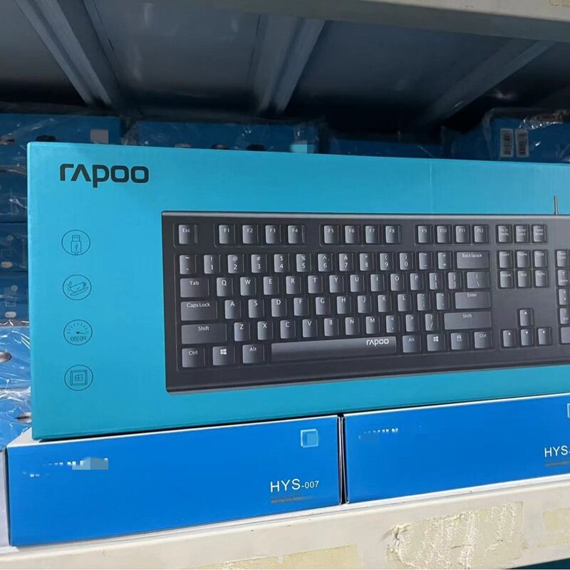 Проводной комплект клавиатура и мышь Rapoo X120PRO, USB, 1600 DPI, влагозащита, для офиса и ноутбука