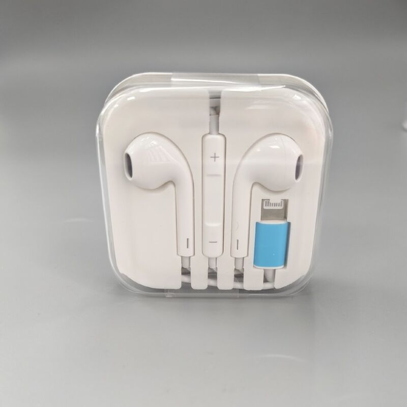 Проводные наушники MULIN для iPhone 7-14 с микрофоном, вкладыши, L-разъём