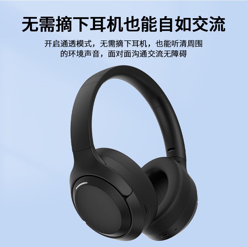 Накладные беспроводные Bluetooth-наушники с гибридным активным шумоподавлением для путешествий