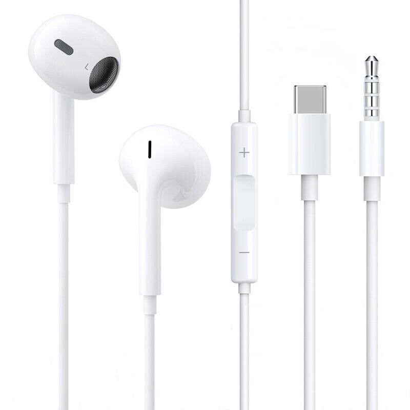 Проводные наушники-вкладыши E4 с усиленным басом, цифровой Type-C, для Apple, Android и Huawei