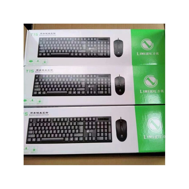 Проводной комплект клавиатура и мышь LIMEIDE T15, USB, 1000 dpi, для ноутбука и ПК, дома, офиса и игр