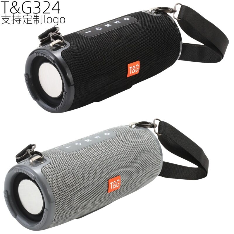 Портативная Bluetooth-колонка T&G TG324 в форме барабана, LED-подсветка, 10 Вт, карта памяти и USB-флешка