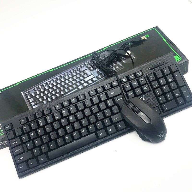 Проводной комплект клавиатура и мышь Leixie LX2022, USB, влагозащита, для офиса и игр