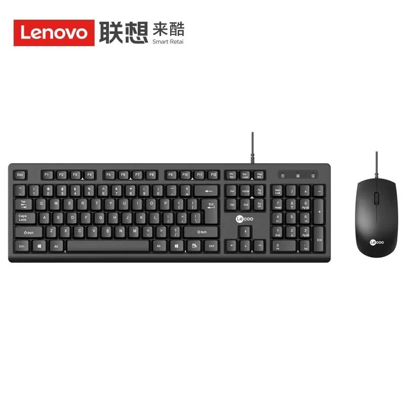Проводной комплект клавиатура и мышь Lecoo CM101 для ПК, ноутбука и моноблока, USB, 1000 DPI