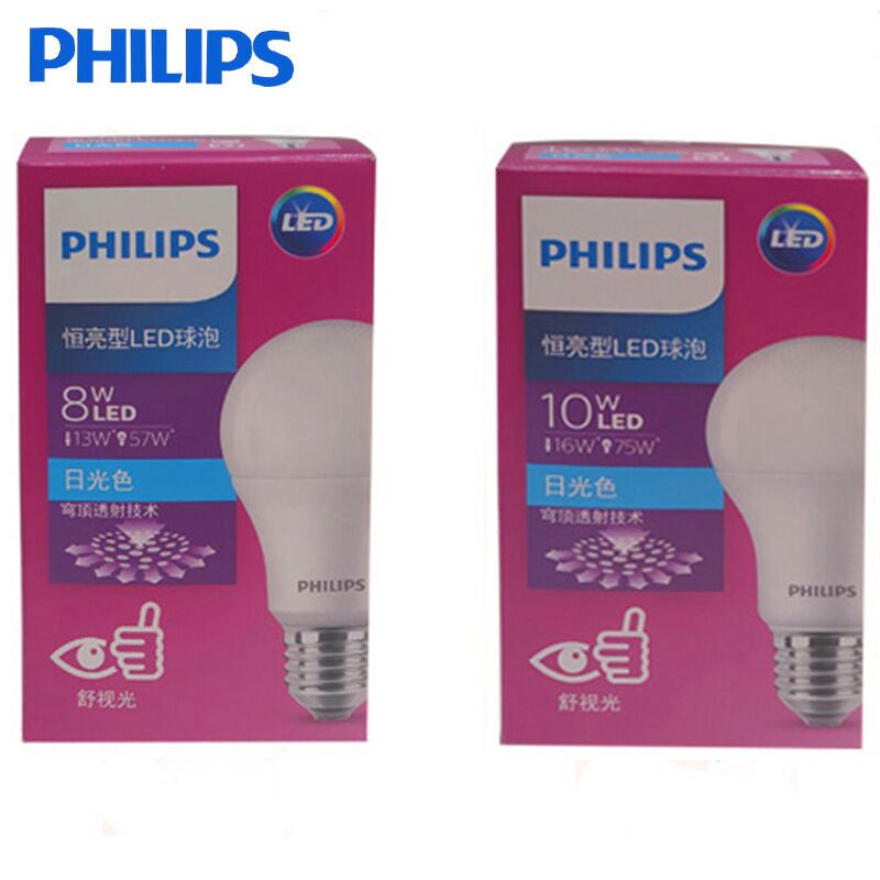 Светодиодная лампа Philips, E27, 6,5–12 Вт, 3000/6500 K, стабильная яркость