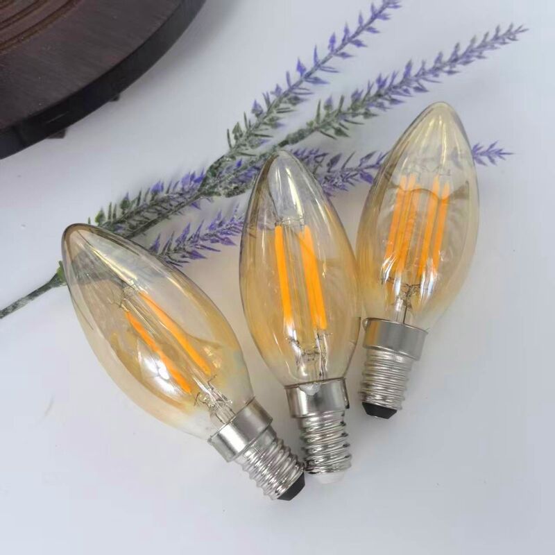 Филаментная LED-лампа «Эдисон» ретро, свеча и шар G45, янтарная, 2700K, E14/E27, 2–6 Вт