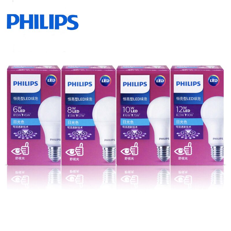 Светодиодная лампа Philips, E27, 6,5–12 Вт, 3000/6500 K, стабильная яркость