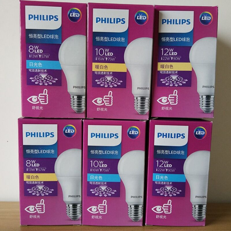 Светодиодная лампа Philips, E27, 6,5–12 Вт, 3000/6500 K, стабильная яркость