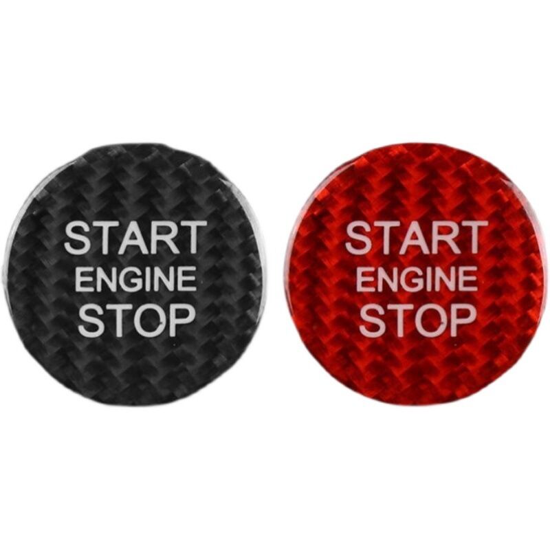 Накладка на кнопку запуска двигателя Start/Stop, карбон, универсальная, декоративная