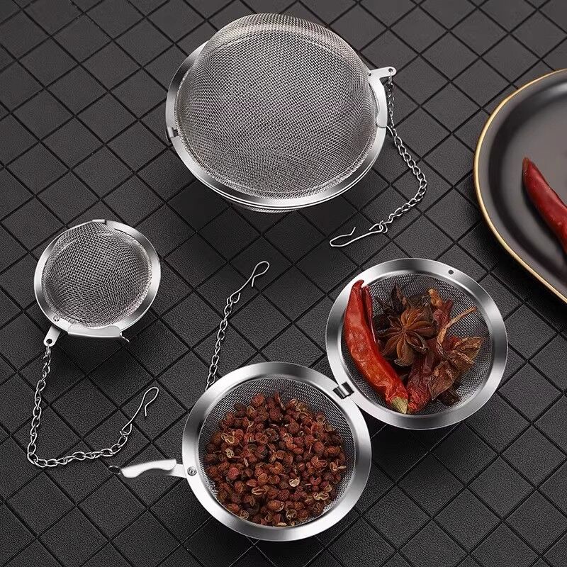 Сетчатый шар-заварник для чая и специй Chuyi, нержавеющая сталь 304, 3 размера