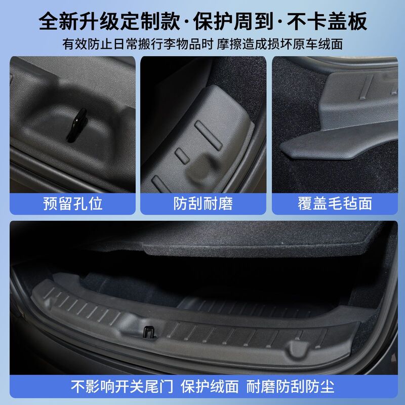Накладка на порог багажника и заднюю дверь для Tesla Model Y (рестайлинг), TPE, защита от царапин