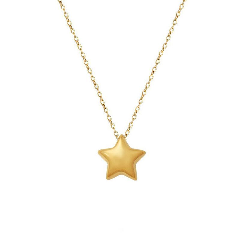 Колье-цепочка Lele Jewelry с подвеской-звездой, нержавеющая сталь, покрытие под золото 18K, 41–50 см