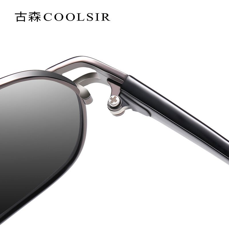 Солнцезащитные очки-авиаторы мужские Coolsir 6140 поляризационные, металлическая оправа, UV400