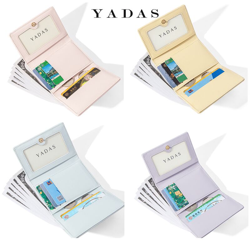 Кошелёк YADAS 878-B004 компактный, тройное сложение, экокожа, принт на заказ, с застёжкой