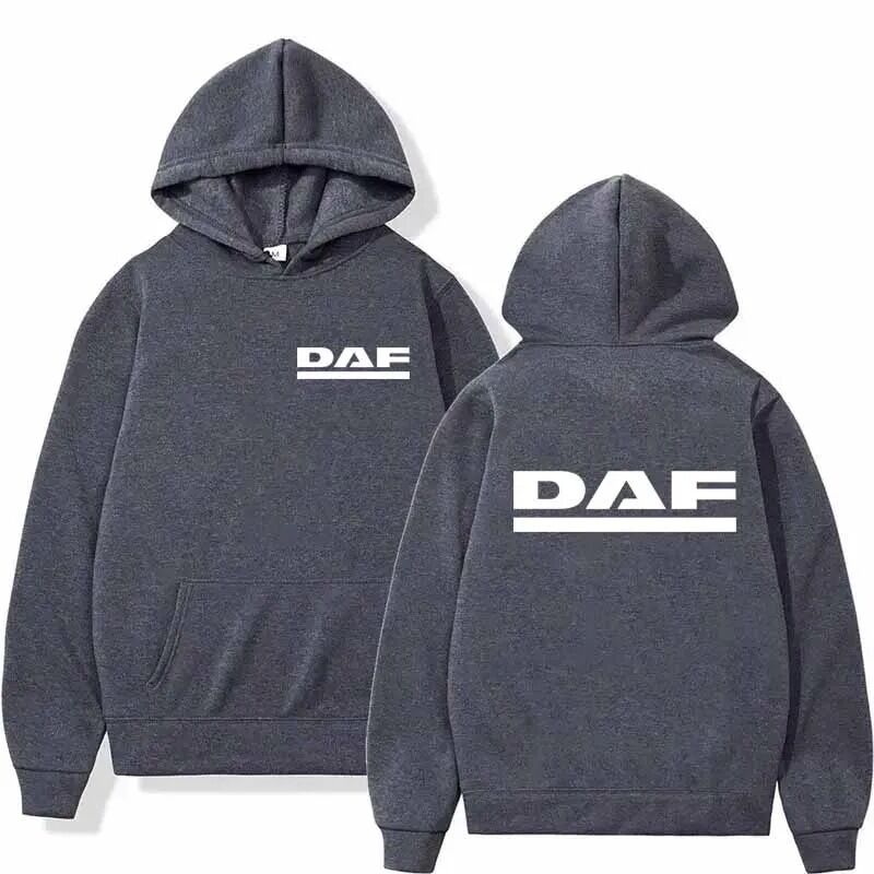 Свитшот Danshuo с принтом DAF, унисекс, спортивный стиль, свободный крой, круглый вырез