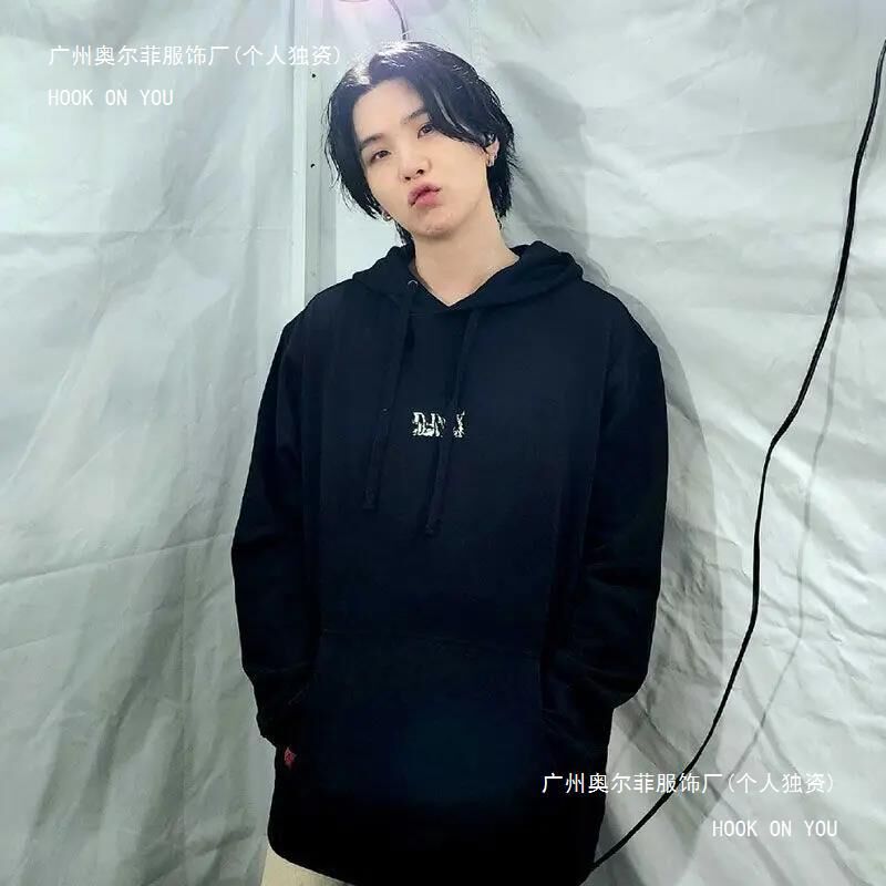 Толстовка HOOK ON YOU K-pop Suga Agust D с принтом, свободный крой, полиэстер