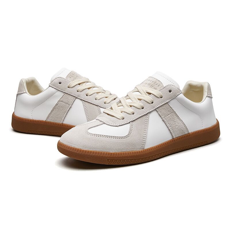 Мужские кеды в стиле German Army Trainer / Cortez из натуральной кожи, низкие, дышащие