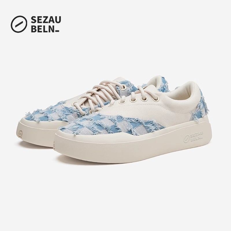 Кеды SEZAU-BELN SZB из канваса с кисточками, унисекс, низкие, нескользящие, вулканизированная подошва