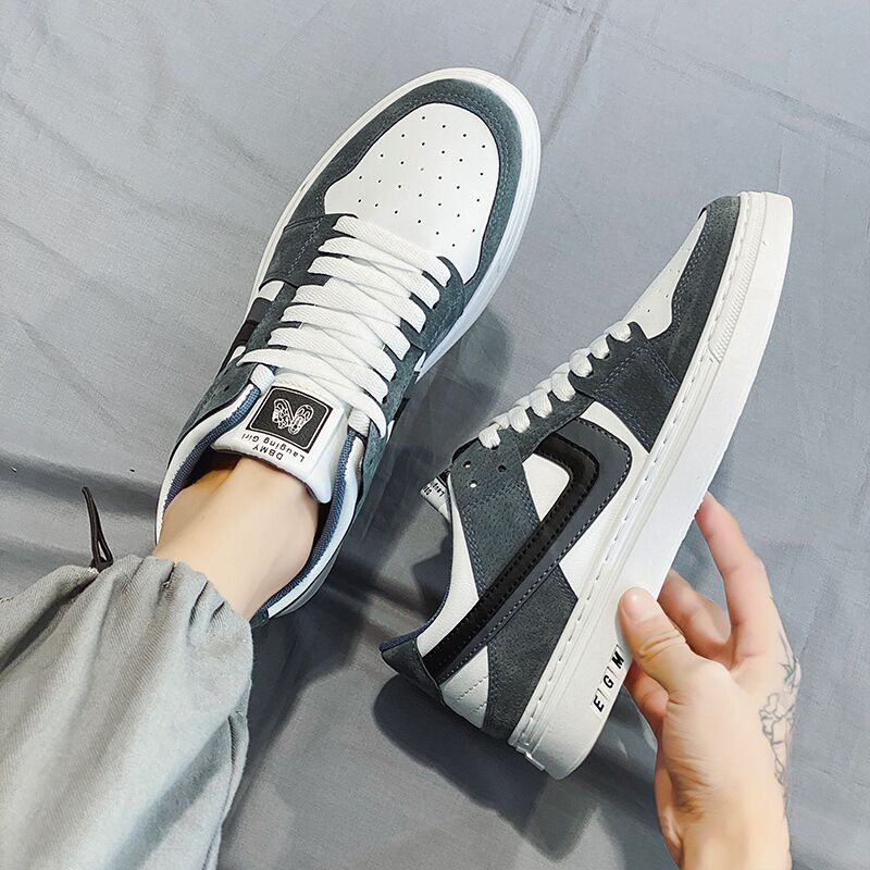 Мужские кеды AJ в стиле Air Force 1, модель 6201, низкие, воздухопроницаемые, синие, чёрные, серые