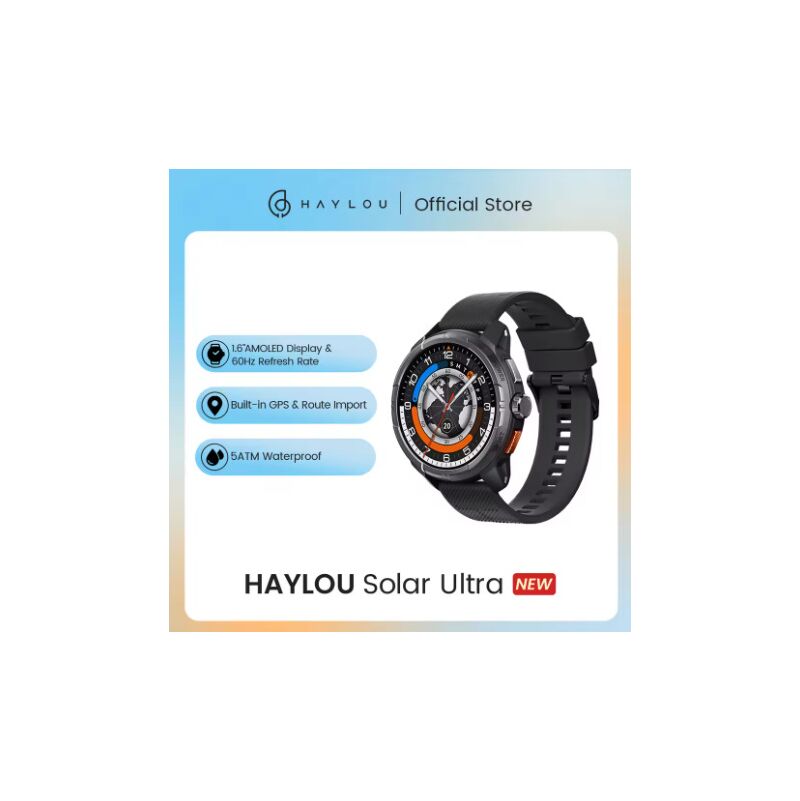 Смарт-часы HAYLOU Solar Ultra (LS23) с GPS, международная версия, круглый TFT-экран, до 14 дней