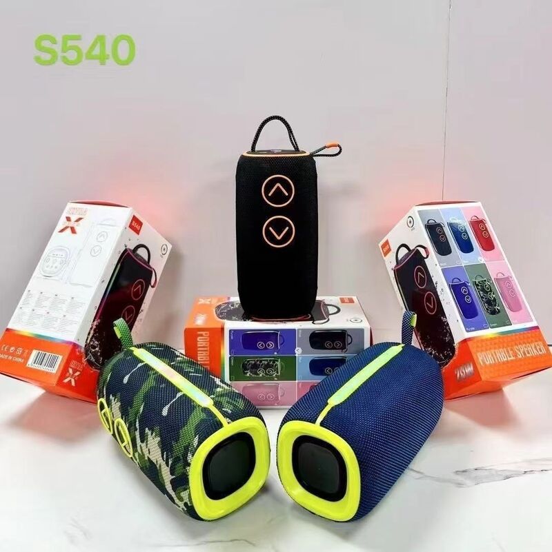 Портативная Bluetooth-колонка BOOMS540 (S540), 2 динамика по 8 Вт, RGB-подсветка, FM, TWS, слот для карты