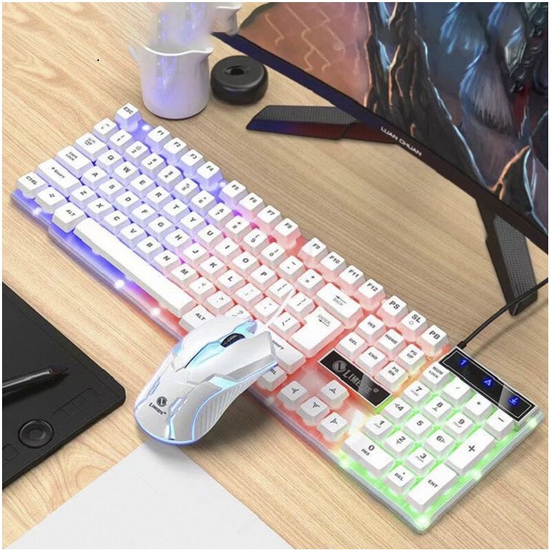 Проводной игровой комплект клавиатура и мышь LIMEIDE GTX300, разноцветная подсветка, USB