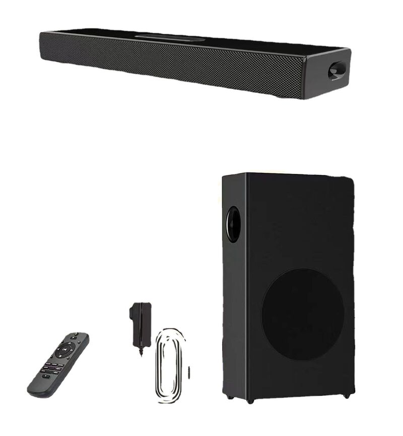 Саундбар с сабвуфером My Speaker S22, 80 Вт, Bluetooth 5.0, оптический вход, USB, AUX, караоке, пульт ДУ