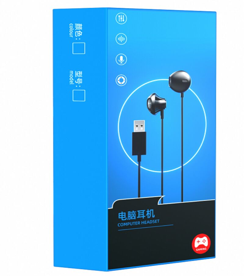 Игровая проводная гарнитура YF-01 USB для ПК, вкладыши с микрофоном